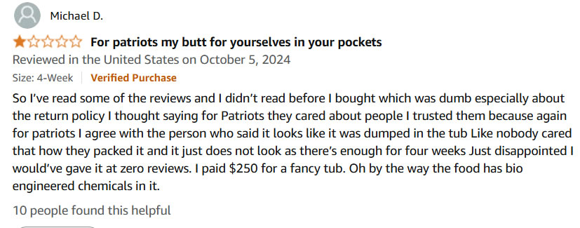 4Patriots One Year Food Supply Review: Overpriced, Scam, or Worth It?